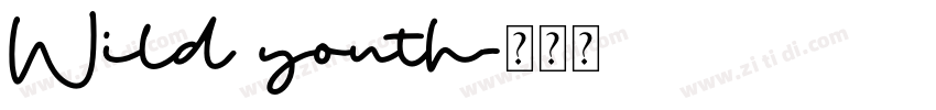 Wild youth字体转换